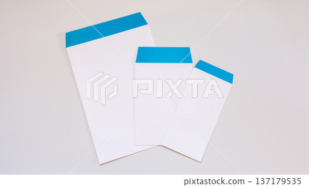 公司信封模型,藍色封口設計 公司信封模型,藍色封口設計 137179535