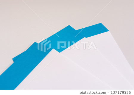 Image of a business envelope with a bright flap as an accent Image of a business envelope with a bright flap as an accent 137179536