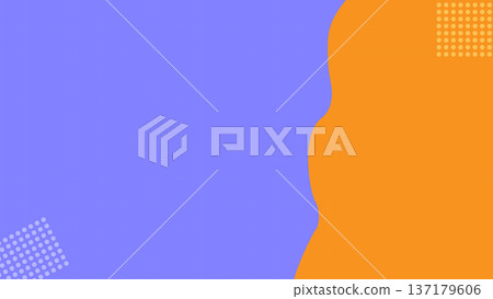 Modern abstract background with purple and orange wavy shapes and dotted geometric patterns Modern abstract background with purple and orange wavy shapes and dotted geometric patterns 137179606