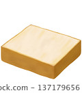 Realistic illustration of thick sliced bread 137179656