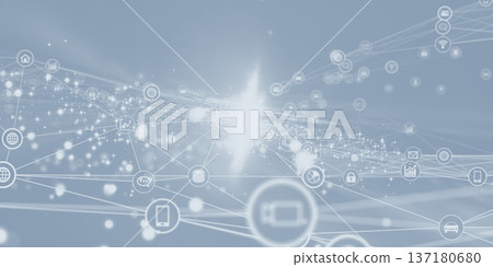 Futuristic CG illustration of cyberspace and communication network concept Futuristic CG illustration of cyberspace and communication network concept 137180680