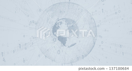 未來主義的電腦圖形插圖，展現了網路空間和全球網路的概念 137180684
