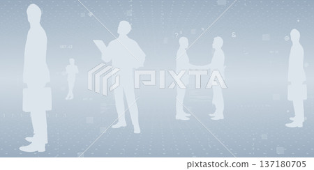 網路空間與人力資源管理系統概念的未來主義CG插圖 網路空間與人力資源管理系統概念的未來主義CG插圖 137180705