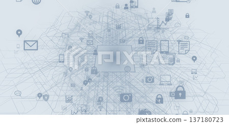 Futuristic CG illustration of cyberspace and digital technology concept 137180723
