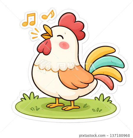 rooster sticker  137180968