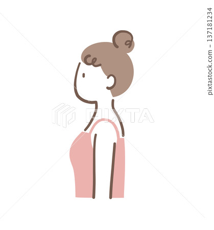 一個姿勢良好的女人的插圖素材 一個姿勢良好的女人的插圖素材 137181234