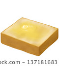 Realistic buttered toast illustration 137181683