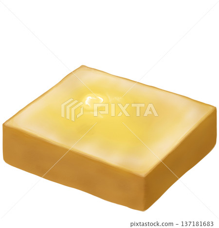 Realistic buttered toast illustration 137181683