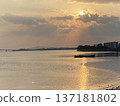 Beautiful view of Hakata Bay in Higashi Ward, Fukuoka City at dusk 137181802