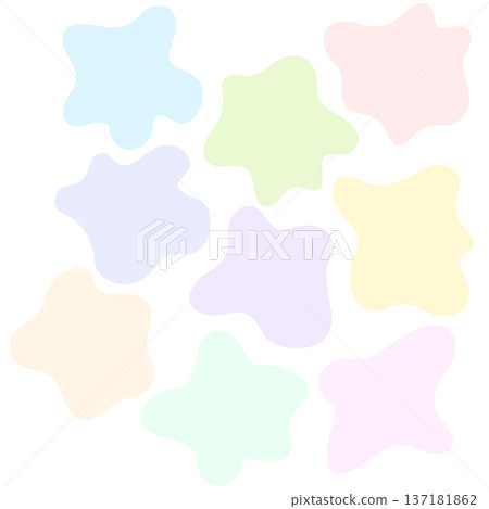 柔軟圓潤的物品套裝，柔軟的觸感，柔和的色彩 137181862