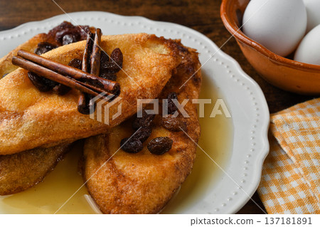 Caballero pobre, a dessert from the Yucatan Peninsula of Mexico 137181891