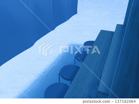Mobile food stall counter background illustration 10 137182064