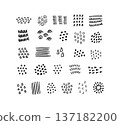 Abstract hand drawn black pattern elements set 137182200