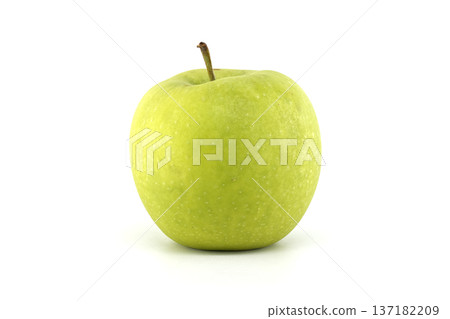Green Apple on White Background Fresh Granny Smith Fruit Isolated Studio Closeup Ripe Healthy Snack Green Apple on White Background Fresh Granny Smith Fruit Isolated Studio Closeup Ripe Healthy Snack 137182209