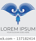 Blue phoenix vector logo design 137182414