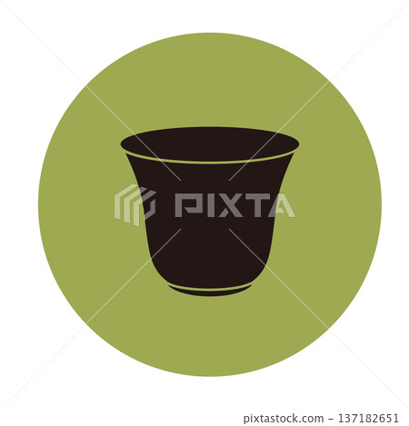 茶道用具:簡易茶杯圖標 茶道用具:簡易茶杯圖標 137182651