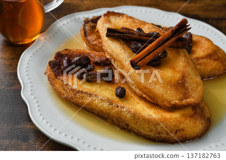 Caballero pobre, a dessert from the Yucatan Peninsula of Mexico 137182763