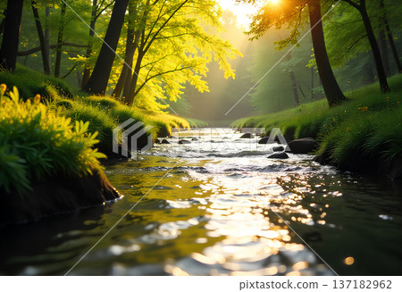 river in the forest river in the forest 137182962