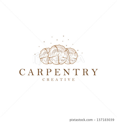Rustic Style Wood Craft Logo for Custom Carpentry Business Branding symbol design Rustic Style Wood Craft Logo for Custom Carpentry Business Branding symbol design 137183039