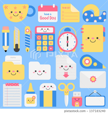 Back to School Stationery and Office Supplies Set Back to School Stationery and Office Supplies Set 137183240