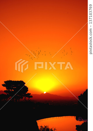 At sunset on Mt. Nijo At sunset on Mt. Nijo 137183769