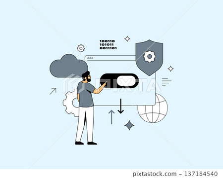 Professional Tech Specialist Adjusting Data Protection Parameters In Secure Digital Environment 137184540