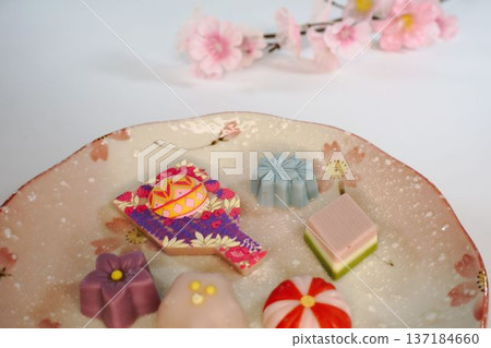 Cherry blossom and Japanese pattern chocolate Cherry blossom and Japanese pattern chocolate 137184660