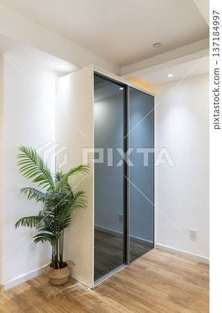 現代衣櫃收納空間，附滑動玻璃門 137184997