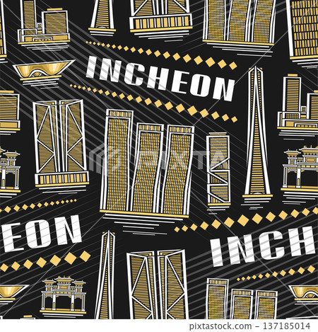 Vector Incheon Seamless Pattern 137185014