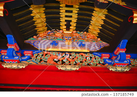 Kunozan Toshogu Shrine Karamon Gate Carvings Shizuoka City Kunozan Toshogu Shrine Karamon Gate Carvings Shizuoka City 137185749