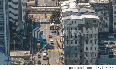 Perspective Captures Busy Sham Shui Po Traffic Flow Feb 13 2026 Perspective Captures Busy Sham Shui Po Traffic Flow Feb 13 2026 137186067