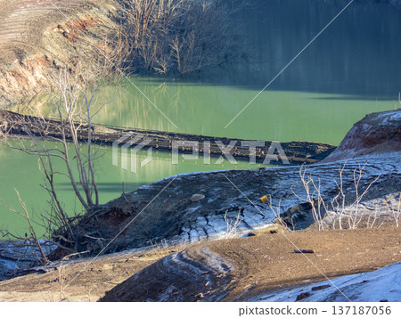 Miyagase Dam in drought Miyagase Dam in drought 137187056