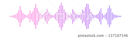 Audio waveform/sound waveform Audio waveform/sound waveform 137187146