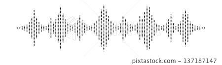 Audio waveform/sound waveform 137187147