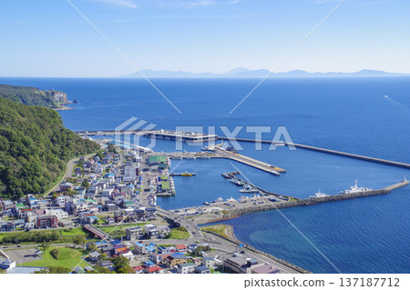 View of Rausu Port and the city from the Rausu Kunashiri Observatory View of Rausu Port and the city from the Rausu Kunashiri Observatory 137187712
