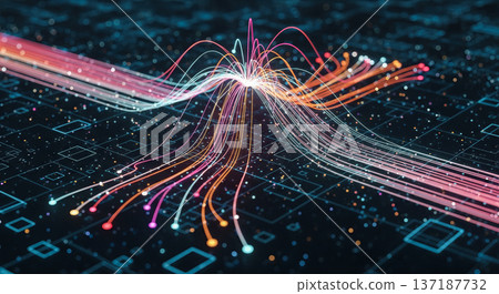artificial intelligence neural network central processor data distribution neon lines glowing nodes circuit board technology brain connection complexity digital system artificial intelligence neural network central processor data distribution neon lines glowing nodes circuit board technology brain connection complexity digital system 137187732