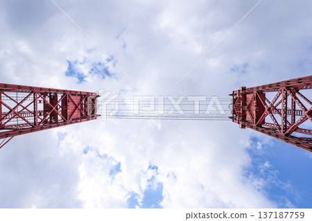 The Chikugo River Lift Bridge, which can still be seen in operation The Chikugo River Lift Bridge, which can still be seen in operation 137187759