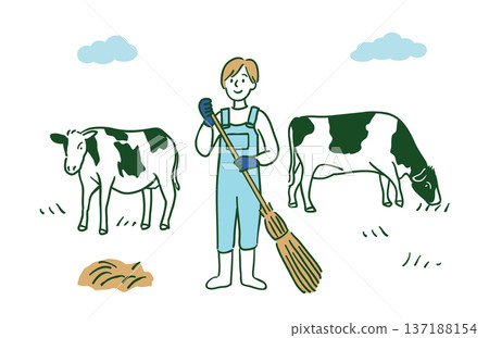 dairy farmer woman 137188154