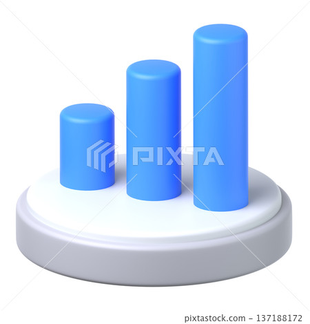 3D長條圖示素材 3D長條圖示素材 137188172