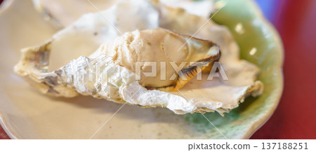 grilled Oyster in Matsushima fish market, seafood famous and popular of Matsushima bay in Miyagi Prefecture, Tohoku, Japan grilled Oyster in Matsushima fish market, seafood famous and popular of Matsushima bay in Miyagi Prefecture, Tohoku, Japan 137188251