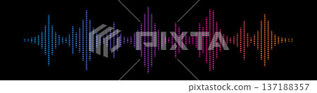 Audio waveform/sound waveform Audio waveform/sound waveform 137188357