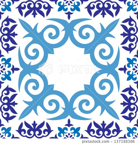 Oriental vector damask pattern. Talavera pottery. Azulejos portugal. Turkish ornament. Moroccan tile mosaic. Ceramic, folk print. Spanish pottery. Ethnic background. Mediterranean seamless wallpaper. Oriental vector damask pattern. Talavera pottery. Azulejos portugal. Turkish ornament. Moroccan tile mosaic. Ceramic, folk print. Spanish pottery. Ethnic background. Mediterranean seamless wallpaper. 137188386