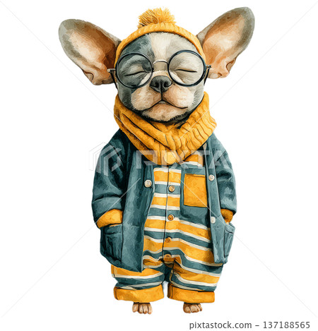 Cute manta ray wearing a pink hoodie sitting watercolor clipart Cute manta ray wearing a pink hoodie sitting watercolor clipart 137188565