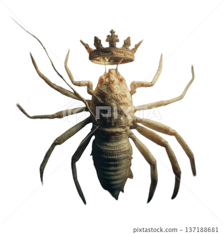 Abstract watercolor lime glass royal crown with translucent horns isolated clipart 137188681