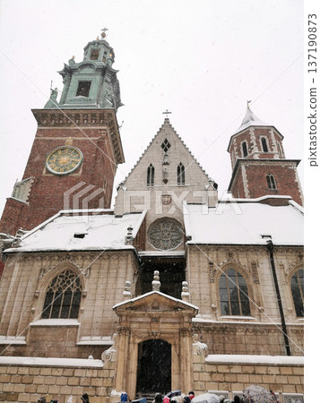 Krakow castle in the Poland Krakow castle in the Poland 137190873