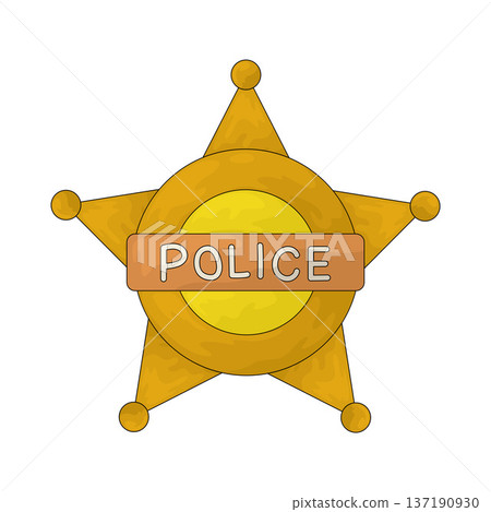 Illustration of Police Badge Illustration of Police Badge 137190930
