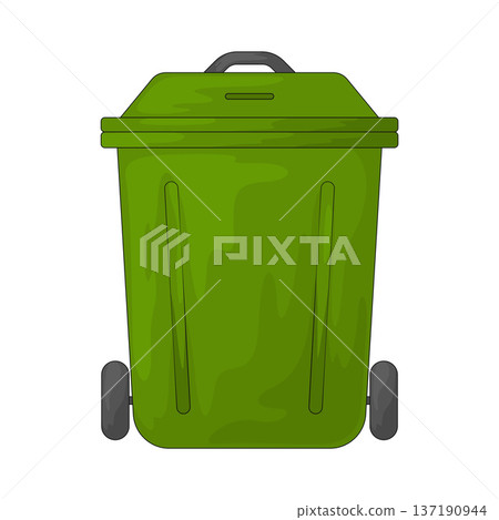 Illustration of Trash can Illustration of Trash can 137190944
