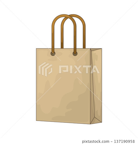 Illustration of Paper Bag 137190958