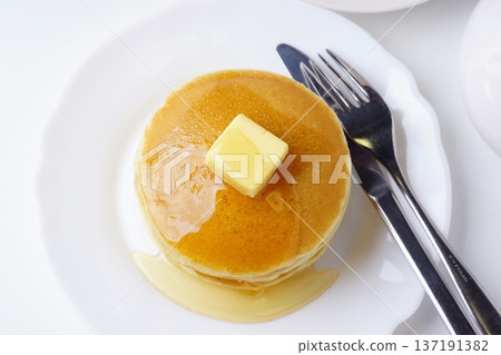 Pancakes and honey Pancakes and honey 137191382