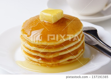 Pancakes and honey Pancakes and honey 137191385